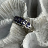 925 Sterling Silver Tanzanite & Diamond Ring Size 8