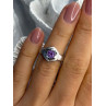 925 Sterling Silver Amethyst Ring Size 5.5