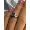 925 Sterling Silver Amethyst Ring Size 5.5