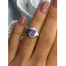 925 Sterling Silver Amethyst Ring Size 5.5