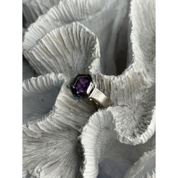 925 Sterling Silver Amethyst Ring Size 5.5