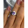 925 Sterling Silver Amethyst Ring Size 5.5