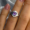 925 Sterling Silver Amethyst Ring Size 5.5