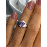 925 Sterling Silver Amethyst Ring Size 5.5