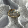 925 Sterling Silver Citrine & Topaz Ring Size 8