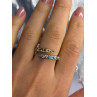 925 Sterling Silver Citrine & Topaz Ring Size 8