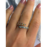 925 Sterling Silver Citrine & Topaz Ring Size 8