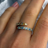 925 Sterling Silver Citrine & Topaz Ring Size 8