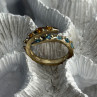 925 Sterling Silver Citrine & Topaz Ring Size 8