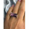 Unique 925 Sterling Silver Morganite Ring Size 7
