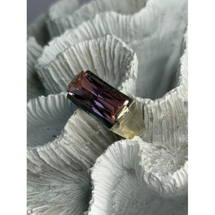 Unique 925 Sterling Silver Morganite Ring Size 7