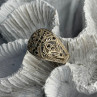 Vintage 925 Sterling Silver Marcasite Ring Size 10