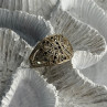 Vintage 925 Sterling Silver Marcasite Ring Size 10
