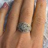 Vintage 925 Sterling Silver Marcasite Ring Size 10
