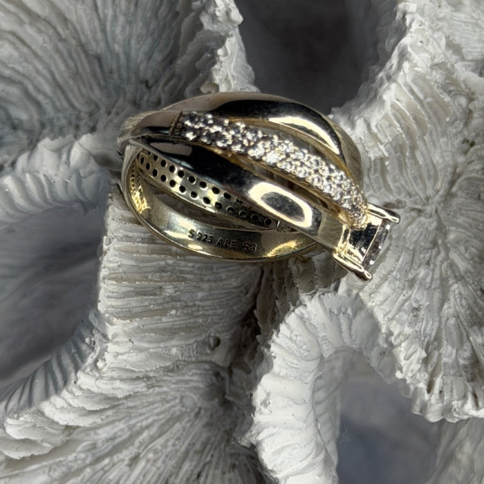 Pandora Ale 58 925 Sterling Silver Cz Ring Size 9