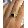 Vintage 925 Sterling Silver Onyx Ring Size 9