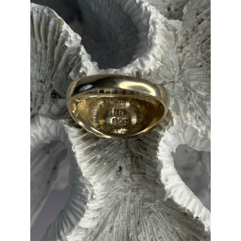 Vintage 925 Sterling Silver Onyx Ring Size 9