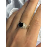 Vintage 925 Sterling Silver Onyx Ring Size 9