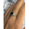 Vintage 925 Sterling Silver Onyx Ring Size 9