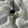 Vintage 925 Sterling Silver Onyx Ring Size 9
