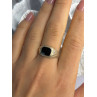 Vintage 925 Sterling Silver Onyx Ring Size 9