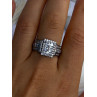 925 Sterling Silver Cz Ring Size 9