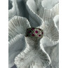 925 Sterling Silver Pink Topaz & Beryl Ring Size 5.5