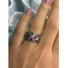 925 Sterling Silver Pink Topaz & Beryl Ring Size 5.5