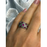 925 Sterling Silver Pink Topaz & Beryl Ring Size 5.5