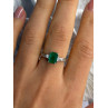 DJoy 925 Sterling Silver Emerald & Beryl Ring Size 8