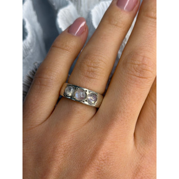 Vintage 925 Sterling Silver Moonstone Ring Size 6.5