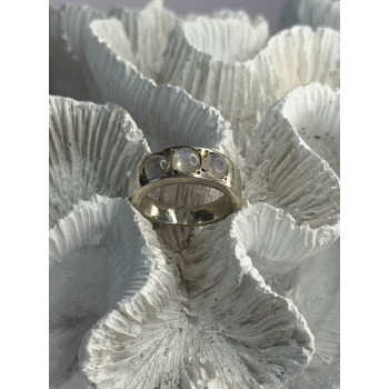 Vintage 925 Sterling Silver Moonstone Ring Size 6.5