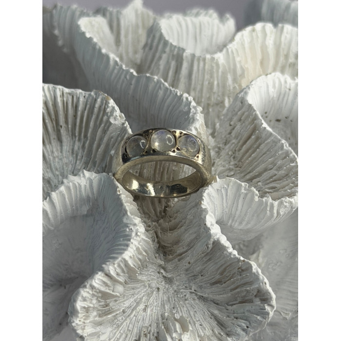 Vintage 925 Sterling Silver Moonstone Ring Size 6.5