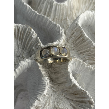 Vintage 925 Sterling Silver Moonstone Ring Size 6.5