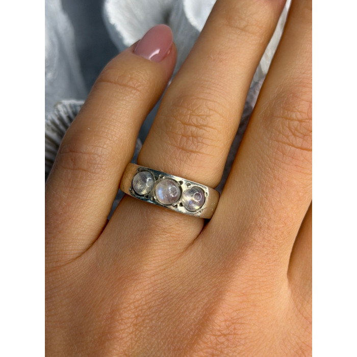 Vintage 925 Sterling Silver Moonstone Ring Size 6.5