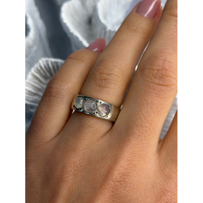 Vintage 925 Sterling Silver Moonstone Ring Size 6.5