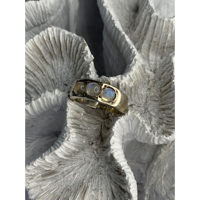 Vintage 925 Sterling Silver Moonstone Ring Size 6.5