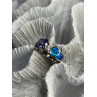 AK 925 Sterling Silver Amethyst & Opal & Beryl Ring Size 8
