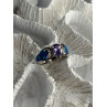 AK 925 Sterling Silver Amethyst & Opal & Beryl Ring Size 8