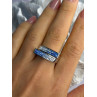 Beautiful 925 Sterling Silver Cz Ring Size 9