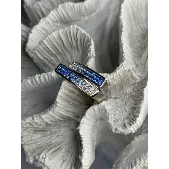 Beautiful 925 Sterling Silver Cz Ring Size 9