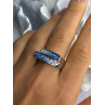 Beautiful 925 Sterling Silver Cz Ring Size 9