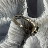 925 Sterling Silver Emerald Heart Ring Size 7