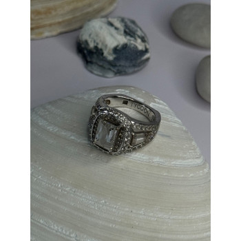 Tycoon 925 Sterling Silver Cz Ring Size 5