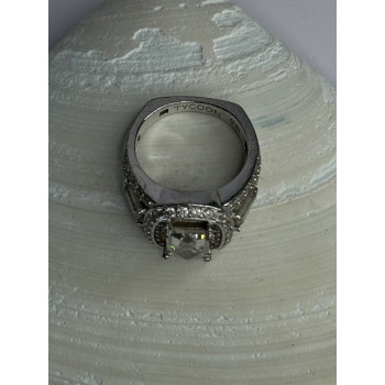 Tycoon 925 Sterling Silver Cz Ring Size 5