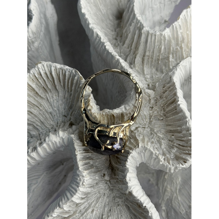 925 Sterling Silver Blue Tumbled Sapphire & Iolite Ring Size 9