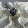 925 Sterling Silver Blue Tumbled Sapphire & Iolite Ring Size 9