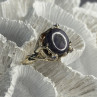 925 Sterling Silver Blue Tumbled Sapphire & Iolite Ring Size 9