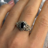 Vintage 925 Sterling Silver Garnet Ring Size 9