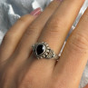Vintage 925 Sterling Silver Garnet Ring Size 9